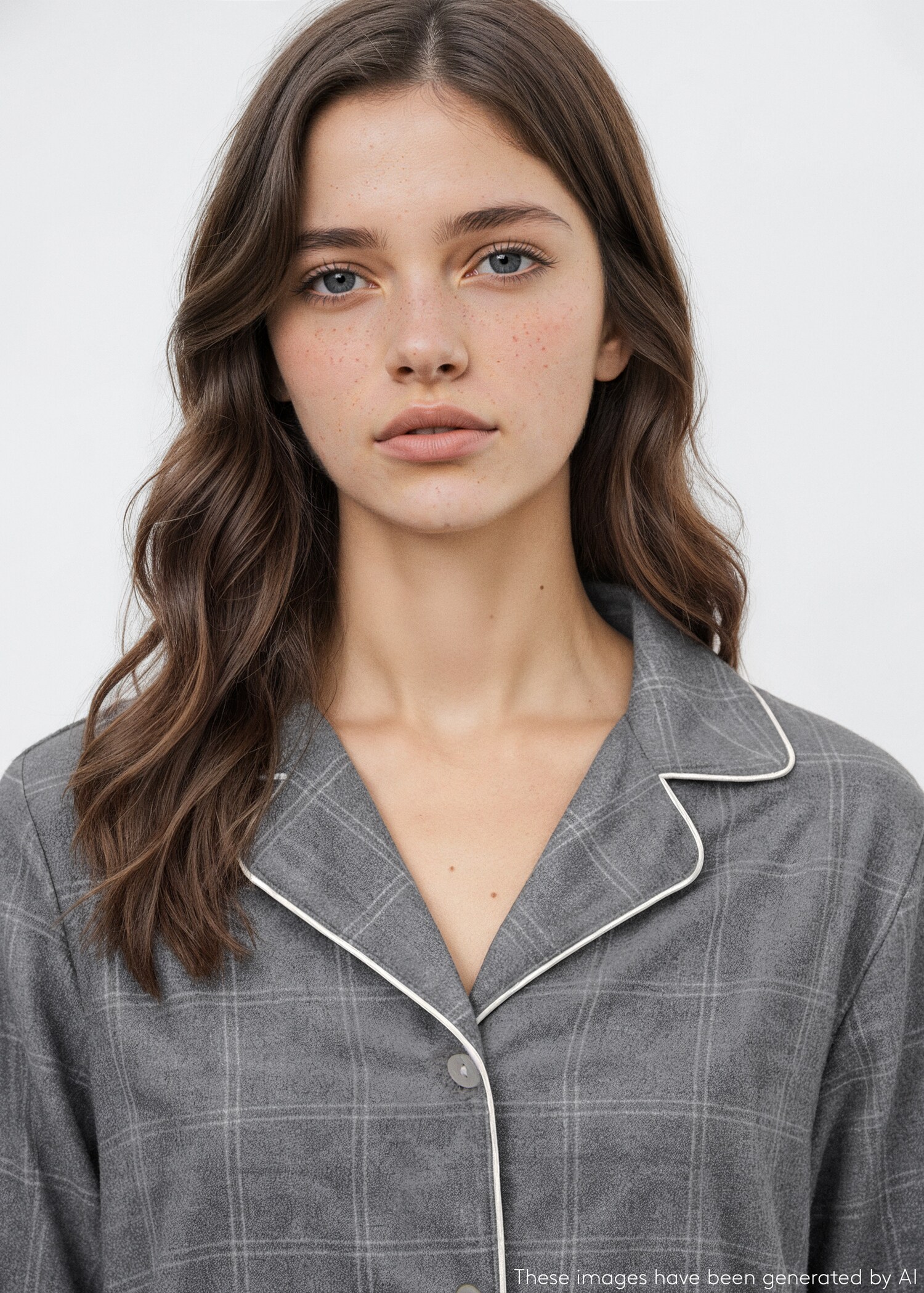 Two-pieces check long pyjamas - Details of the article 1