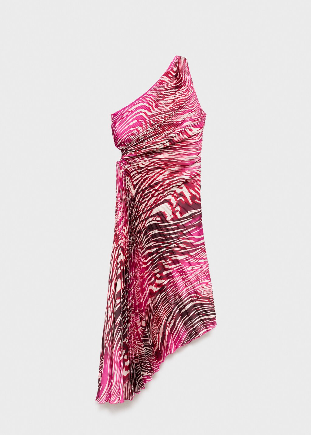 Pleated asymmetrical dress with opening - image 5