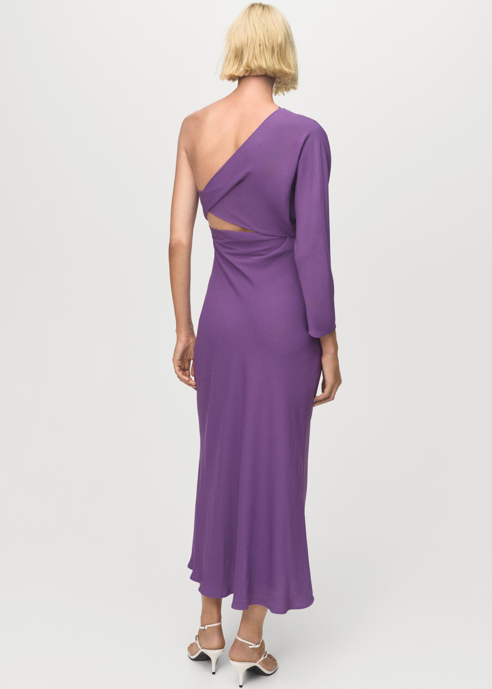 Robe asymétrique cut-out - Verso de l’article, Violet. Ref: 17036001-00.