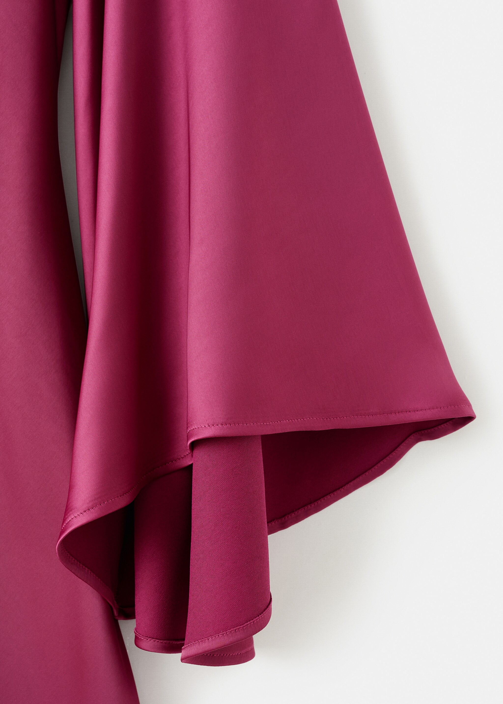 Robe satinée manches cloche - Détail de l'article 0, Fuchsia. Ref: 17036004-00.