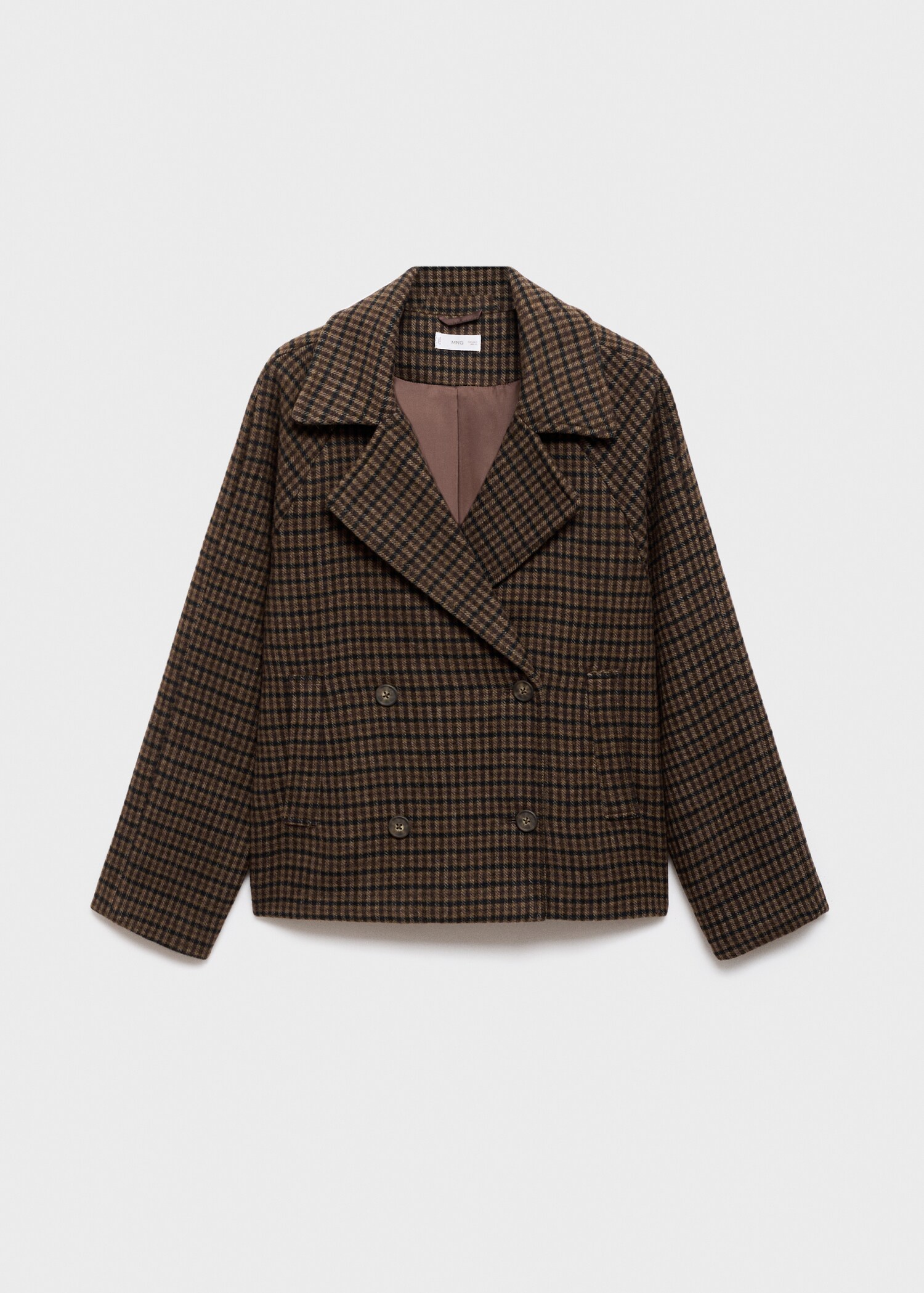 Checked wool-blend coat - Article without model