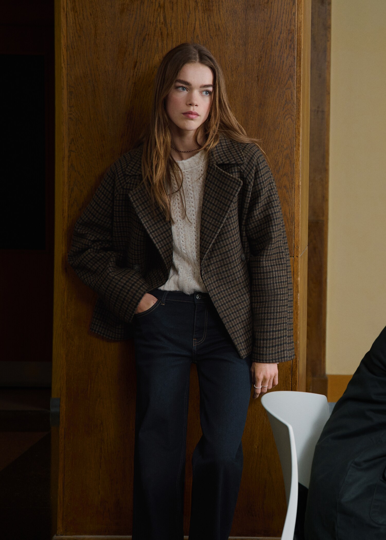 Checked wool-blend coat - Details of the article 5