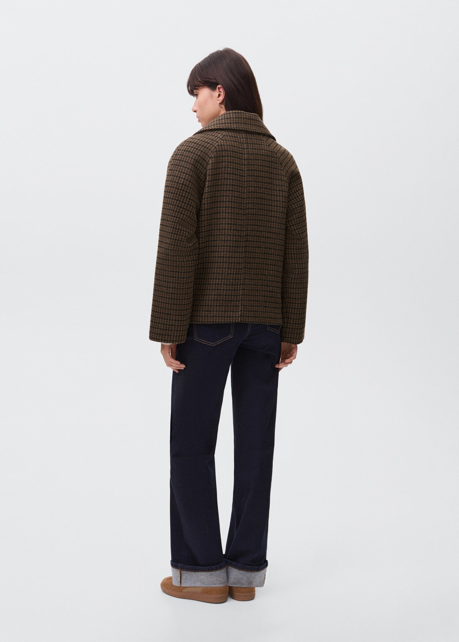 Checked wool-blend coat - Reverse of the article