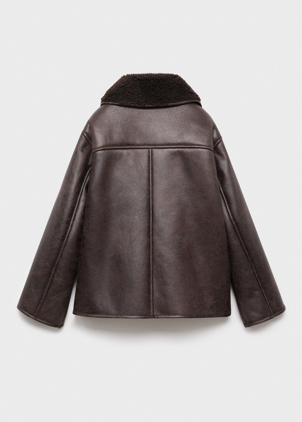 Coat with fur-effect lining