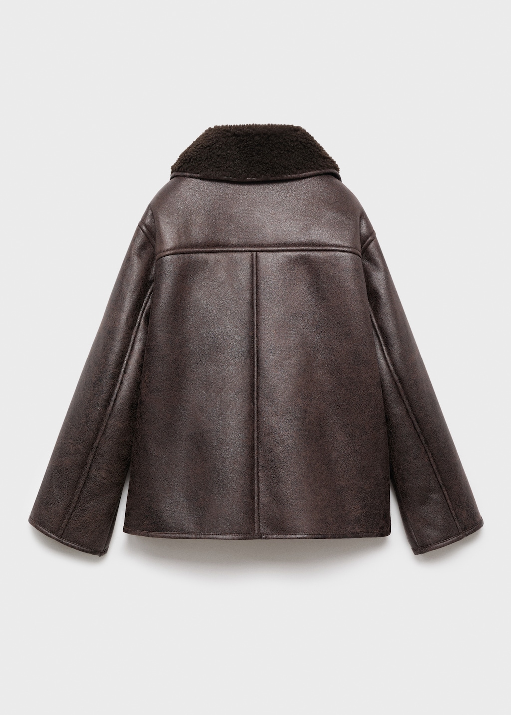 Coat with fur-effect lining