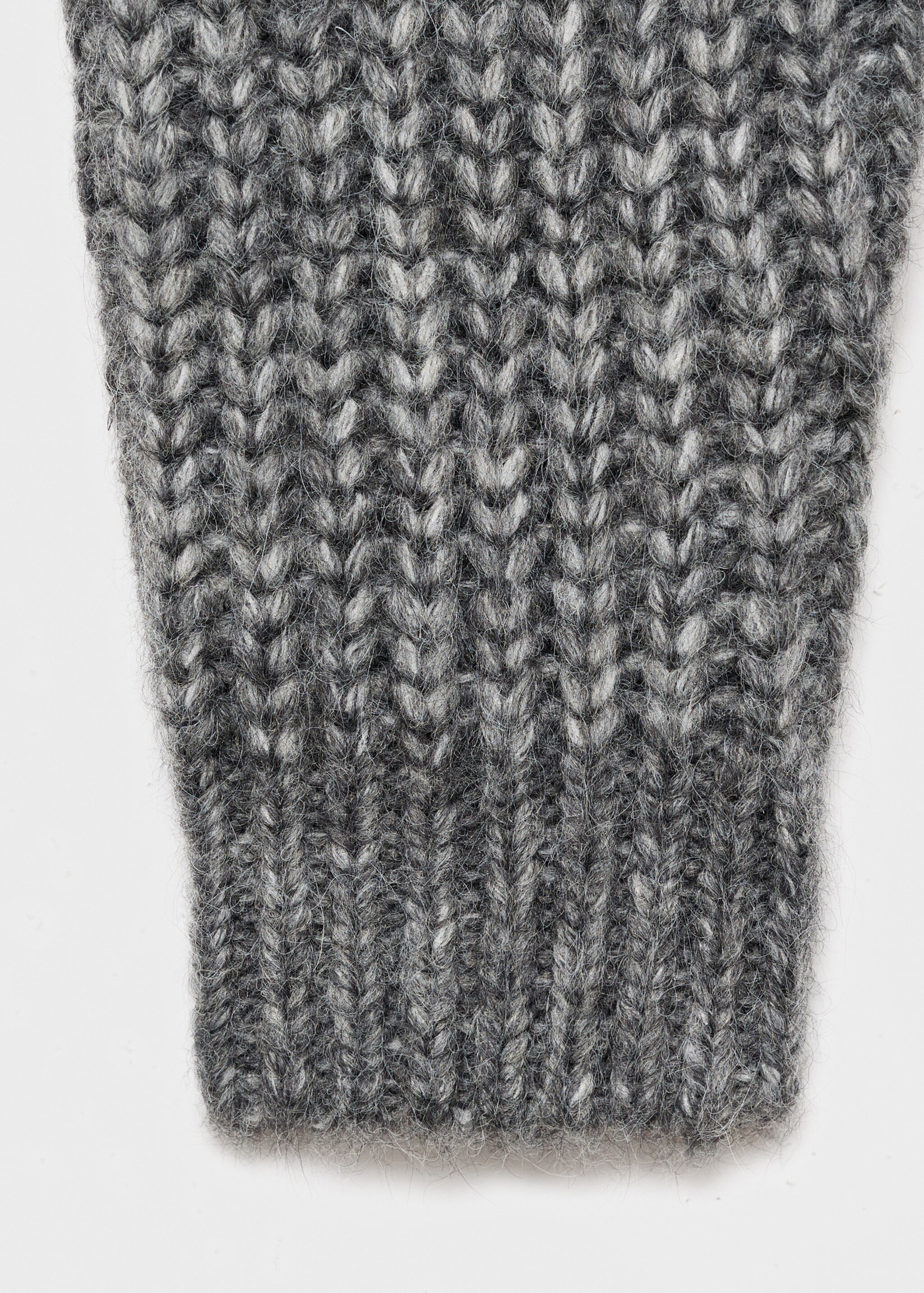 Wool-blend knit sweater - Details of the article 0, Dark Heather Grey. Ref: 17036331-00.