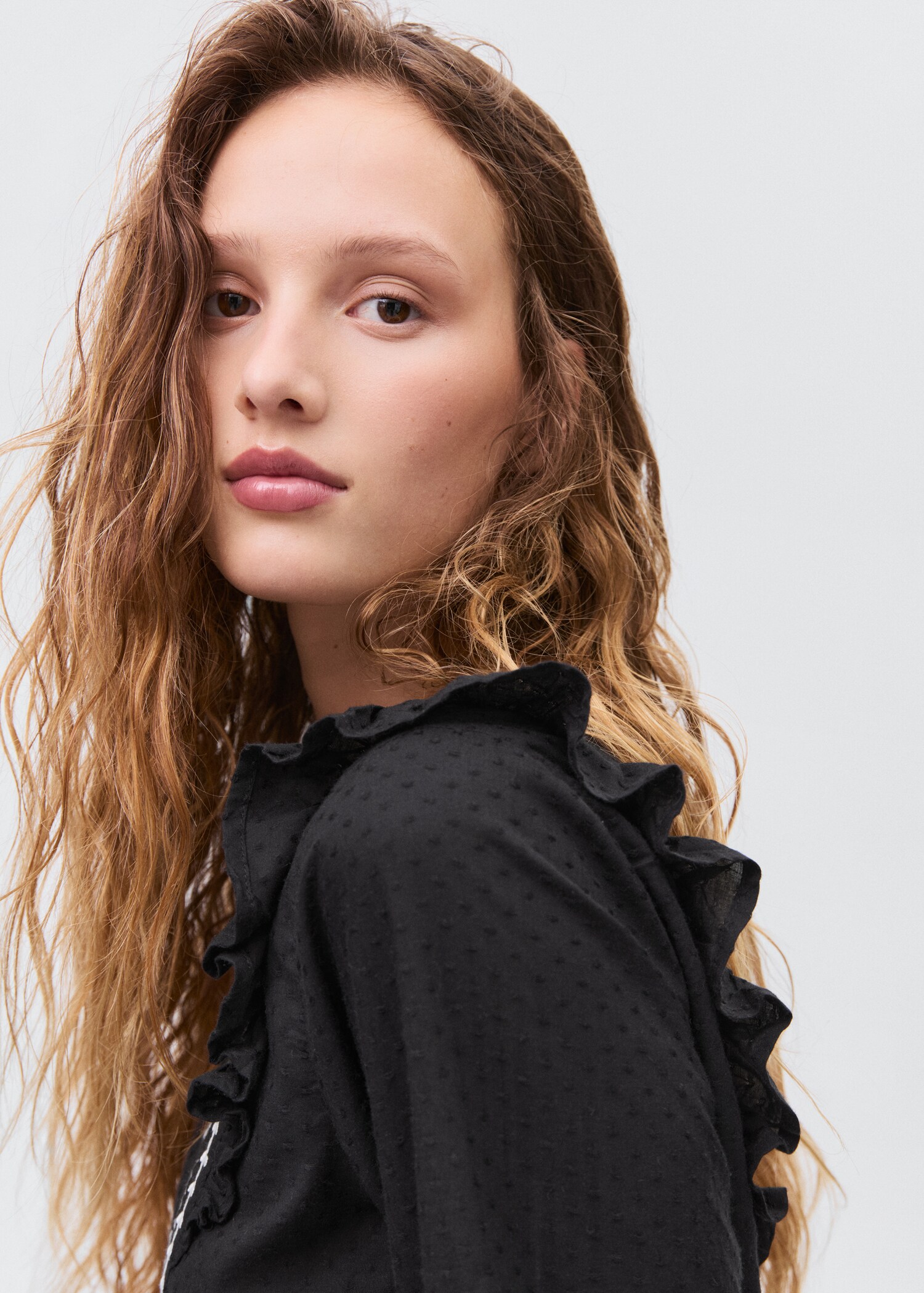 Blouse brodée volants - Détail de l'article 1