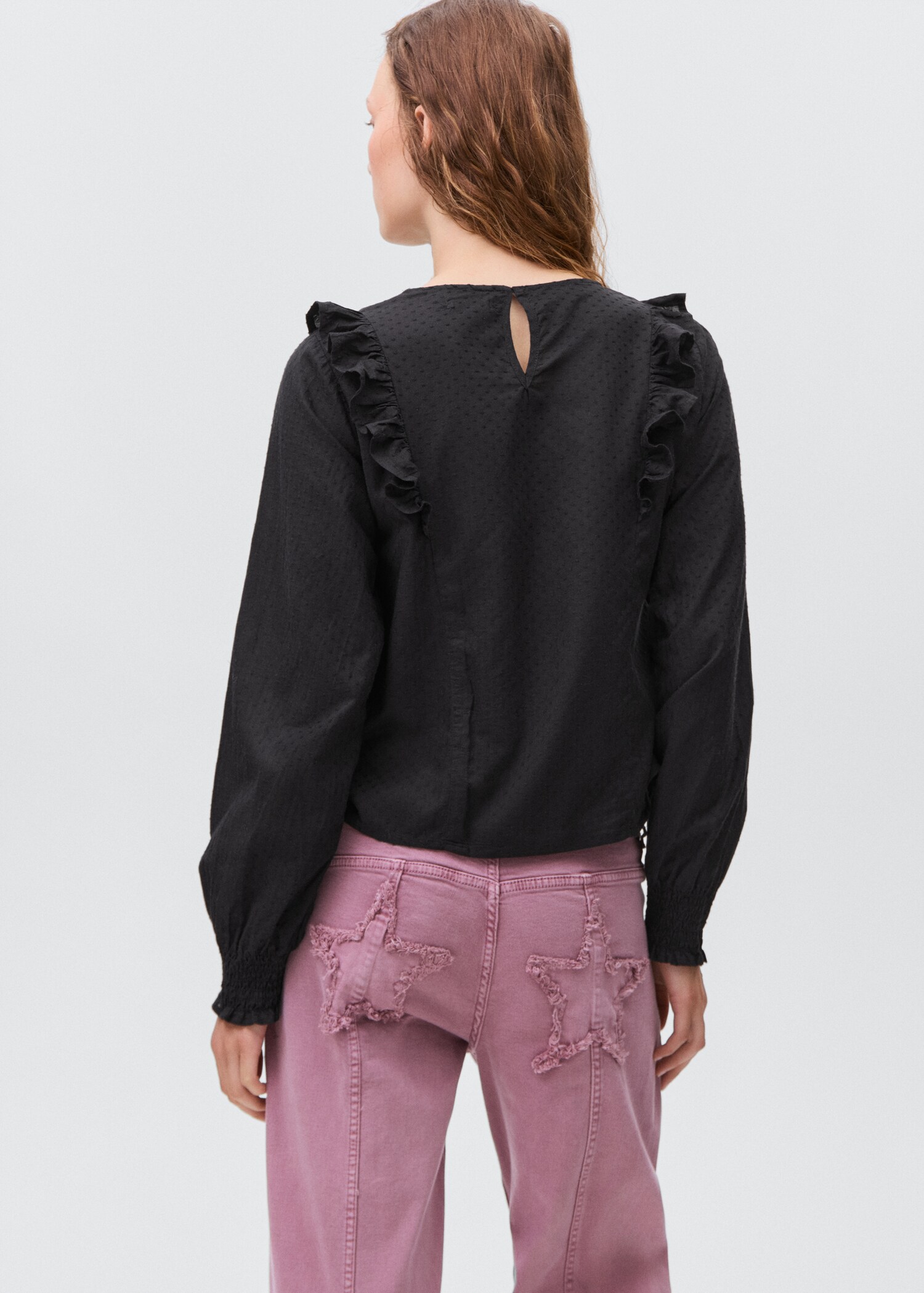 Blouse brodée volants - Verso de l’article
