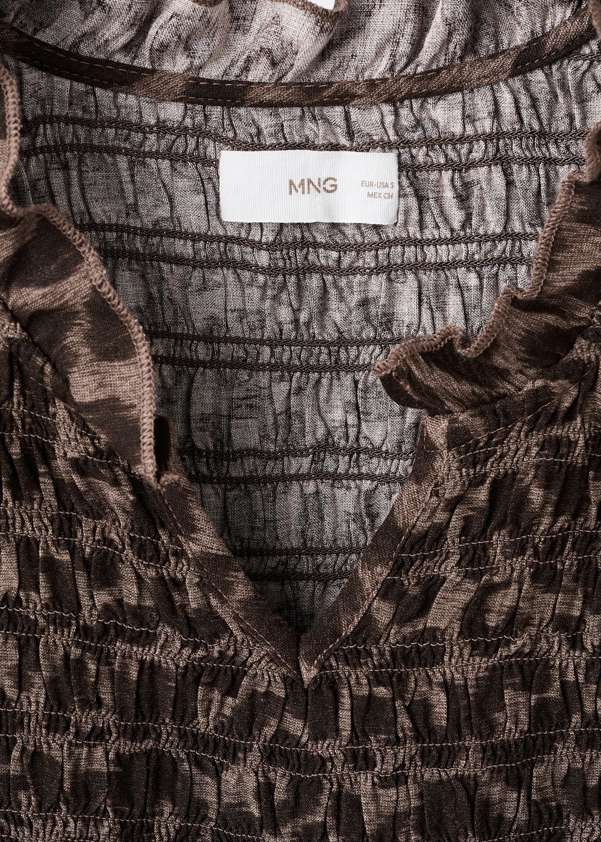 Blouse fluide léopard - Détail de l'article 8, Marron. Ref: 17036336-00.