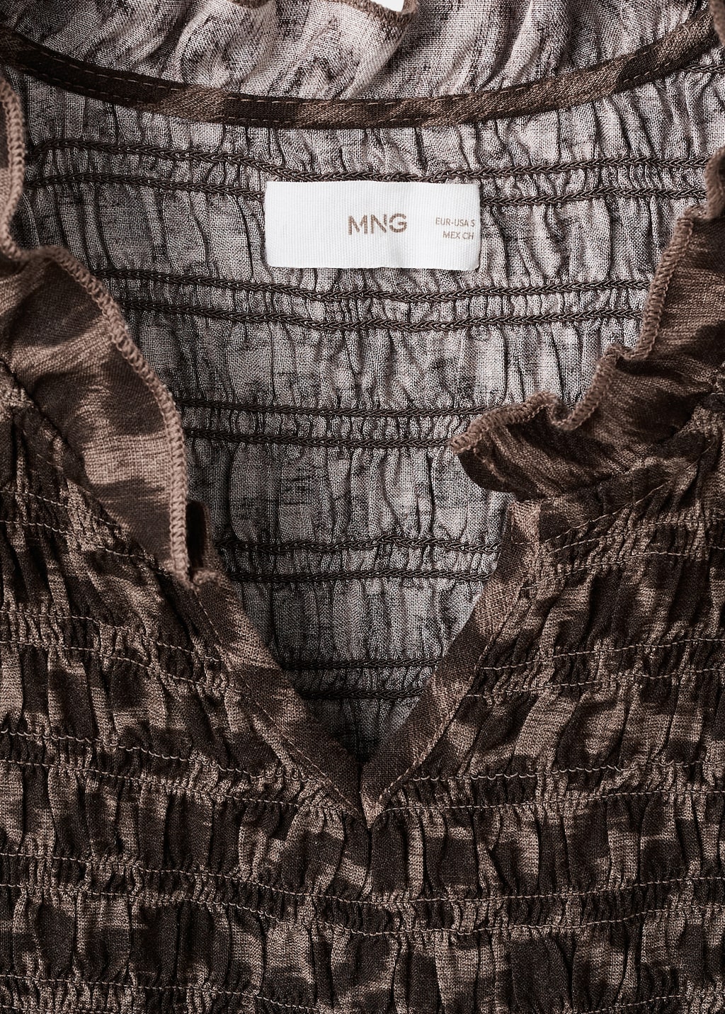 Leopard-print flowy blouse