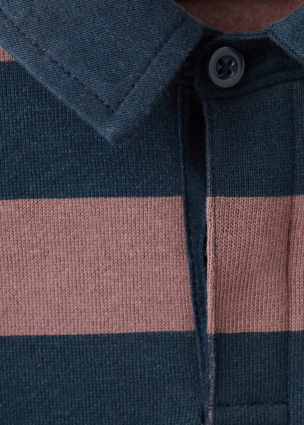 Printed polo-neck sweatshirt