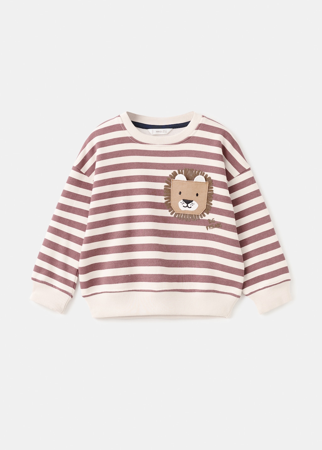 Animal-print striped sweater