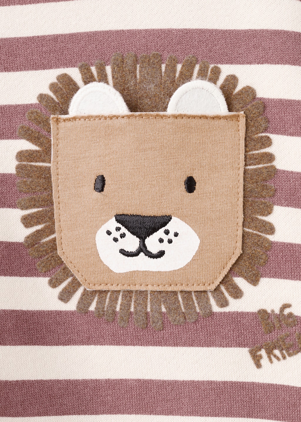 Animal-print striped sweater