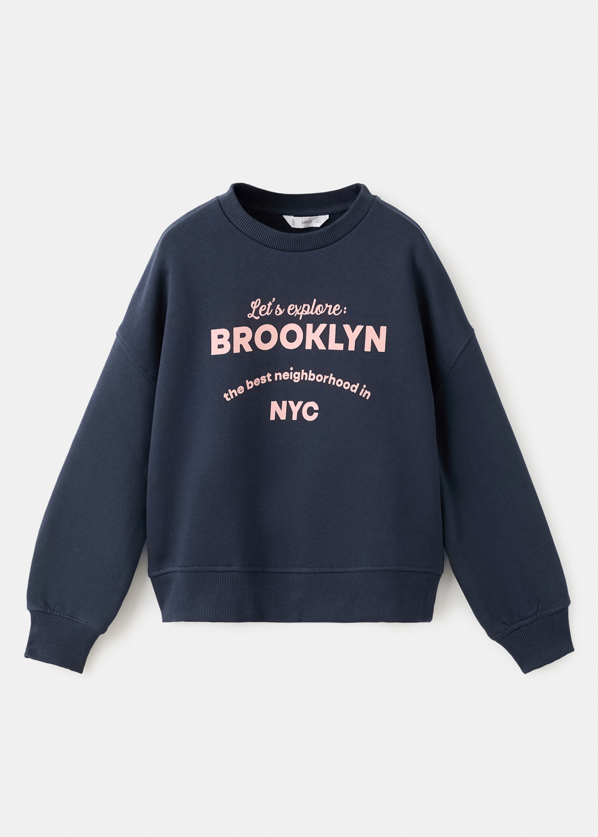 Sweat-shirt coton imprimé - Article sans modèle, Bleu marine foncé. Ref: 17036343-00.