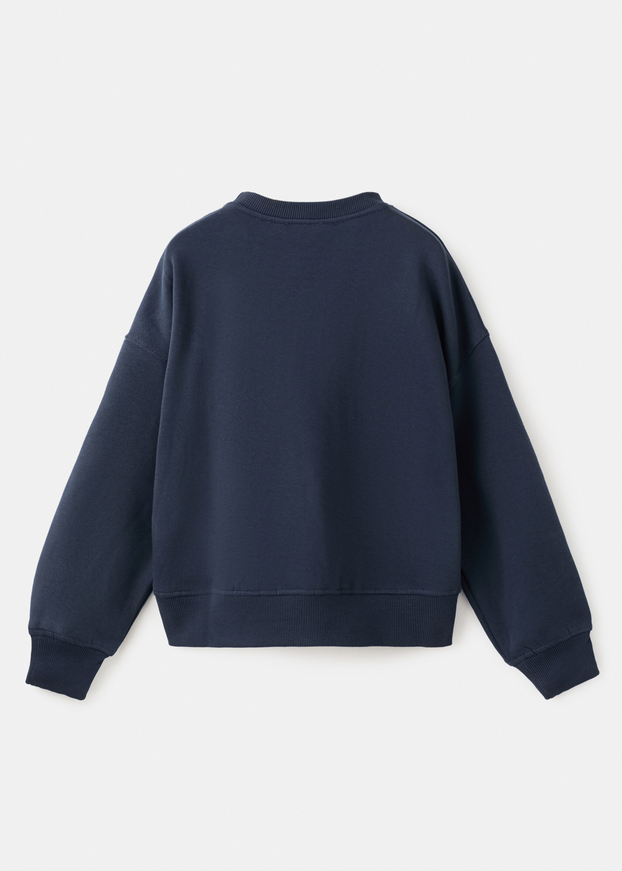 Sweat-shirt coton imprimé - Verso de l’article, Bleu marine foncé. Ref: 17036343-00.