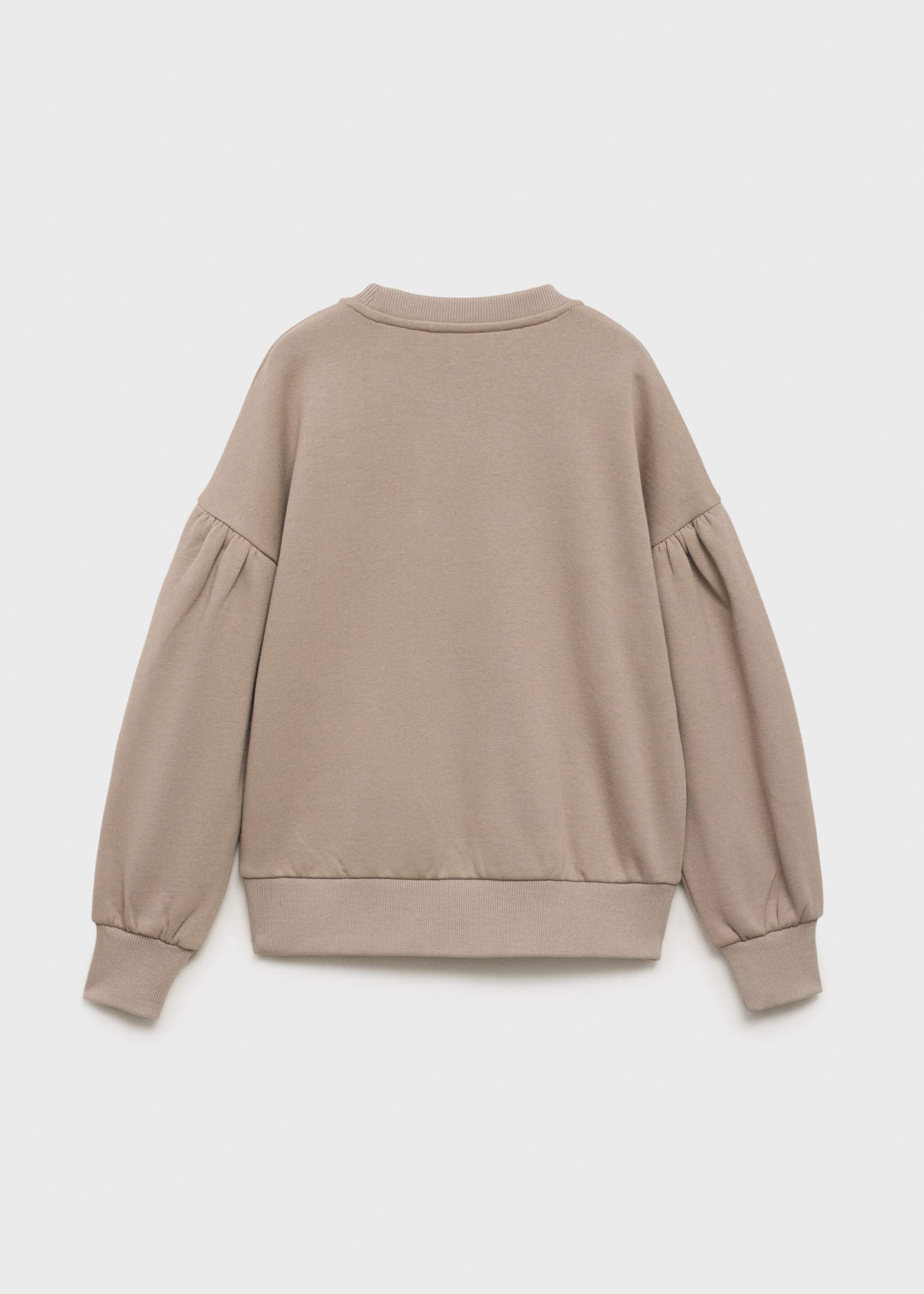 Embroidered cotton sweatshirt - Reverse of the article, Medium Brown. Ref: 17036344-00.