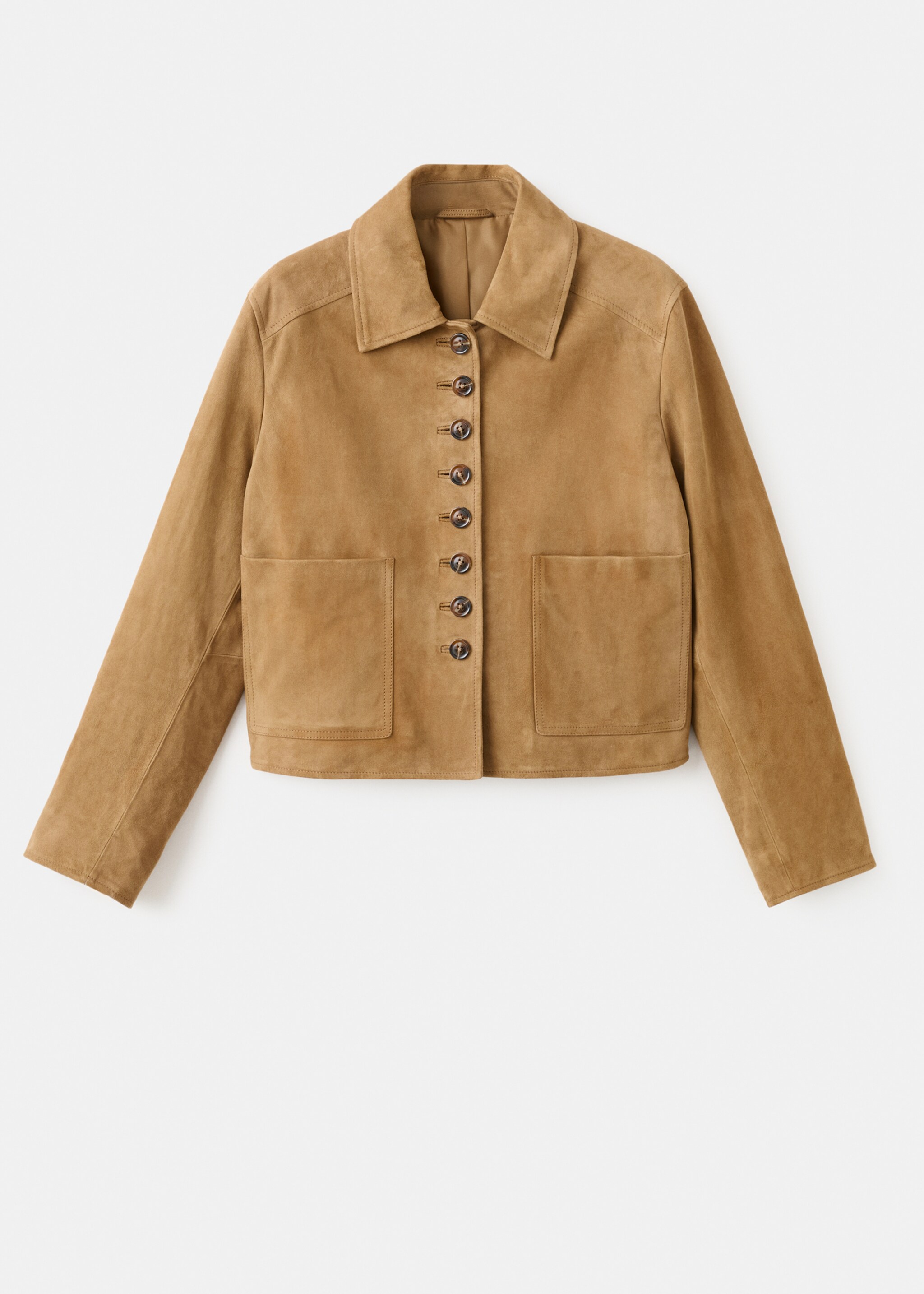 Chaqueta ante botones - Artículo sin modelo, Ocre. Ref: 17036346-00.