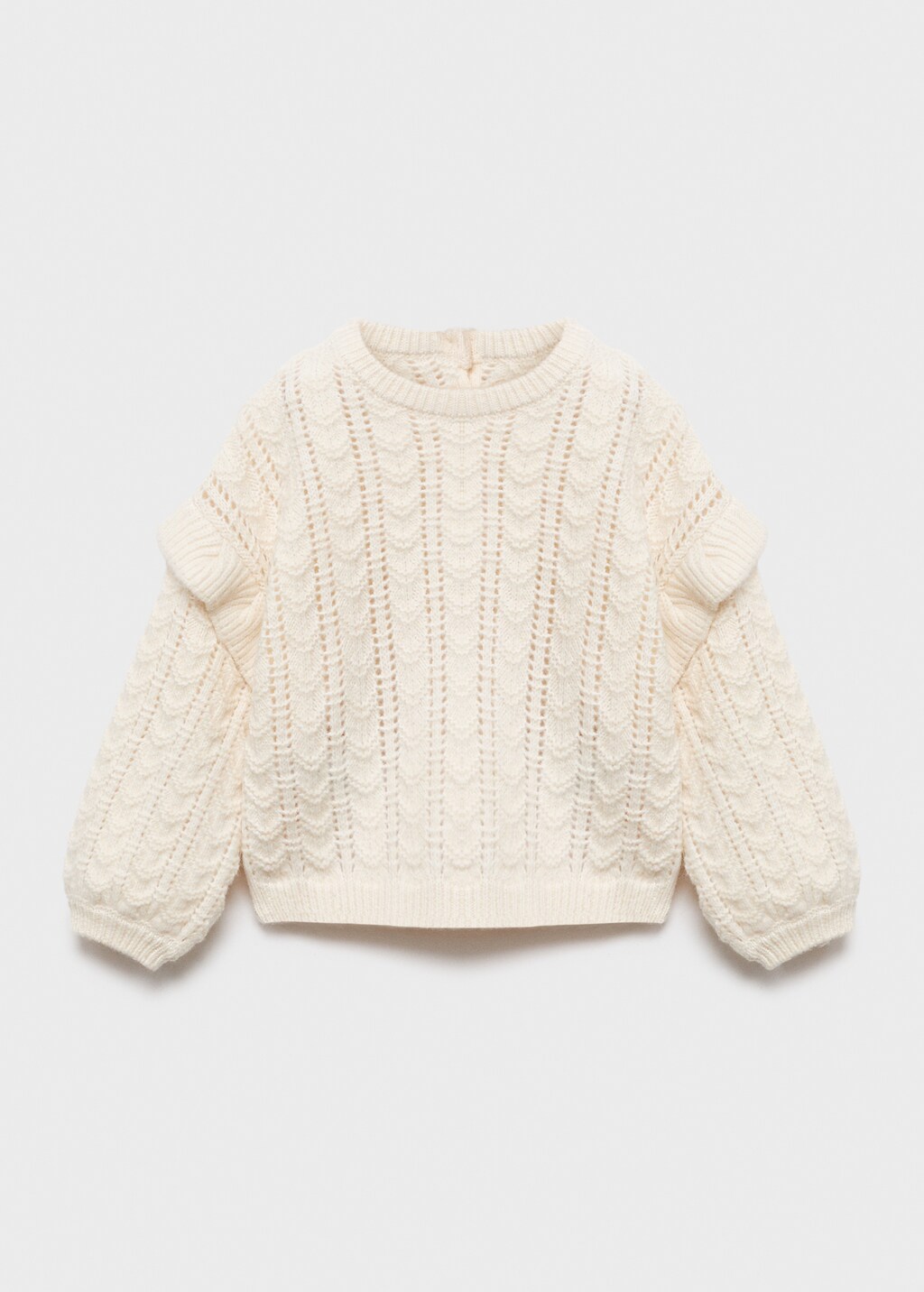 Ruffle knitted sweater