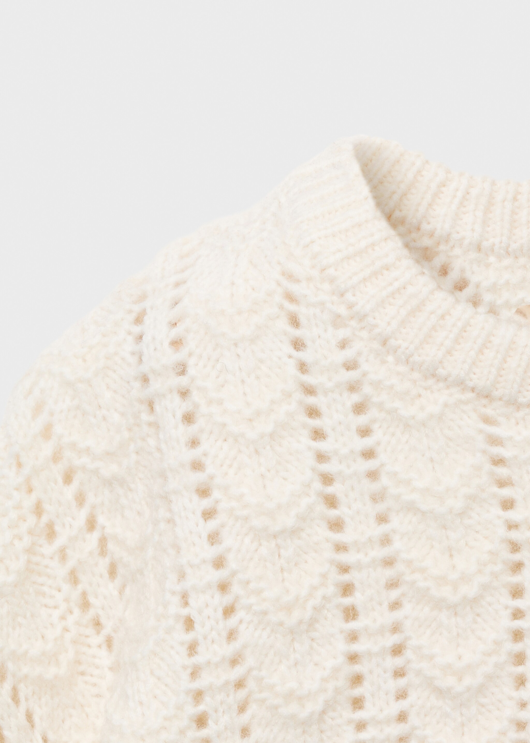 Pull-over maille volants - Détail de l'article 0, Blanc cassé. Ref: 17036347-00.