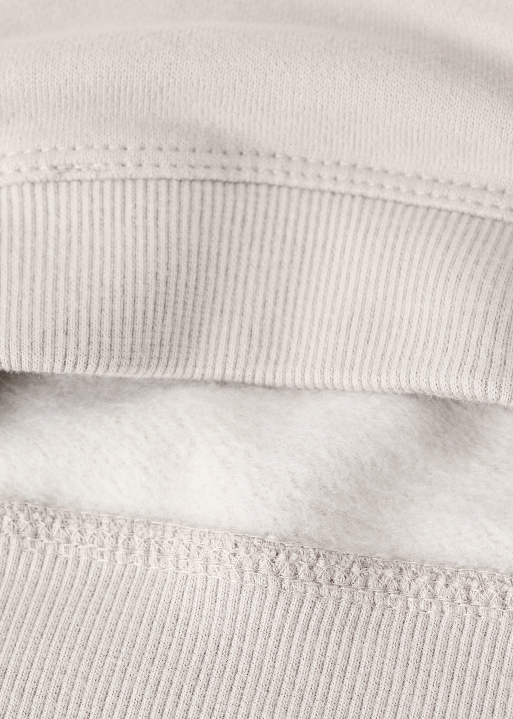 Printed embroidered sweatshirt - Details of the article 0, Sand. Ref: 17036350-00.