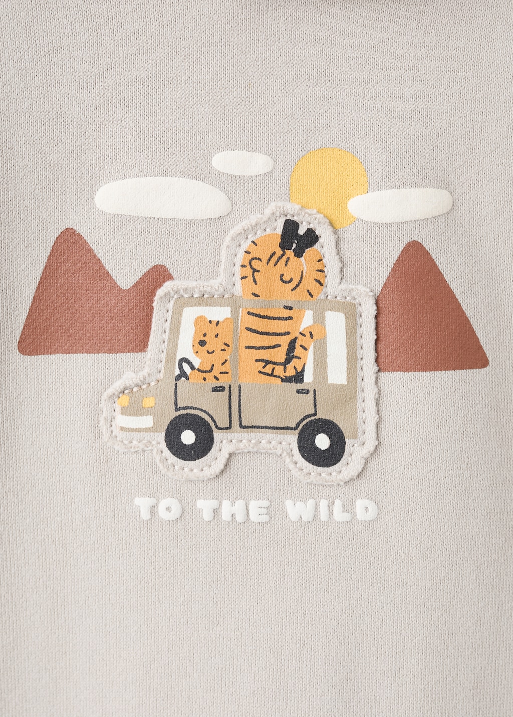 Printed embroidered sweatshirt