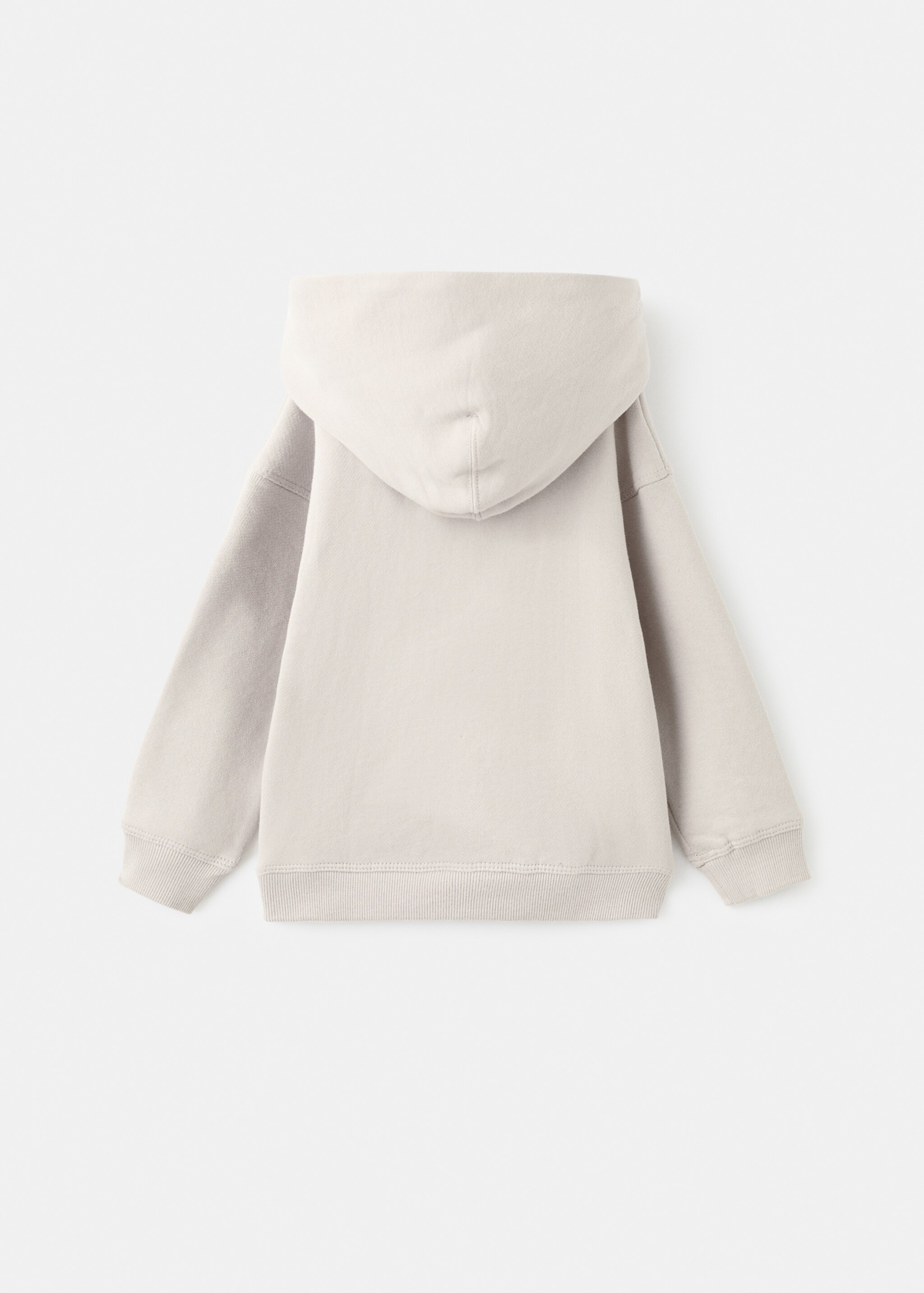 Printed embroidered sweatshirt - Reverse of the article, Sand. Ref: 17036350-00.