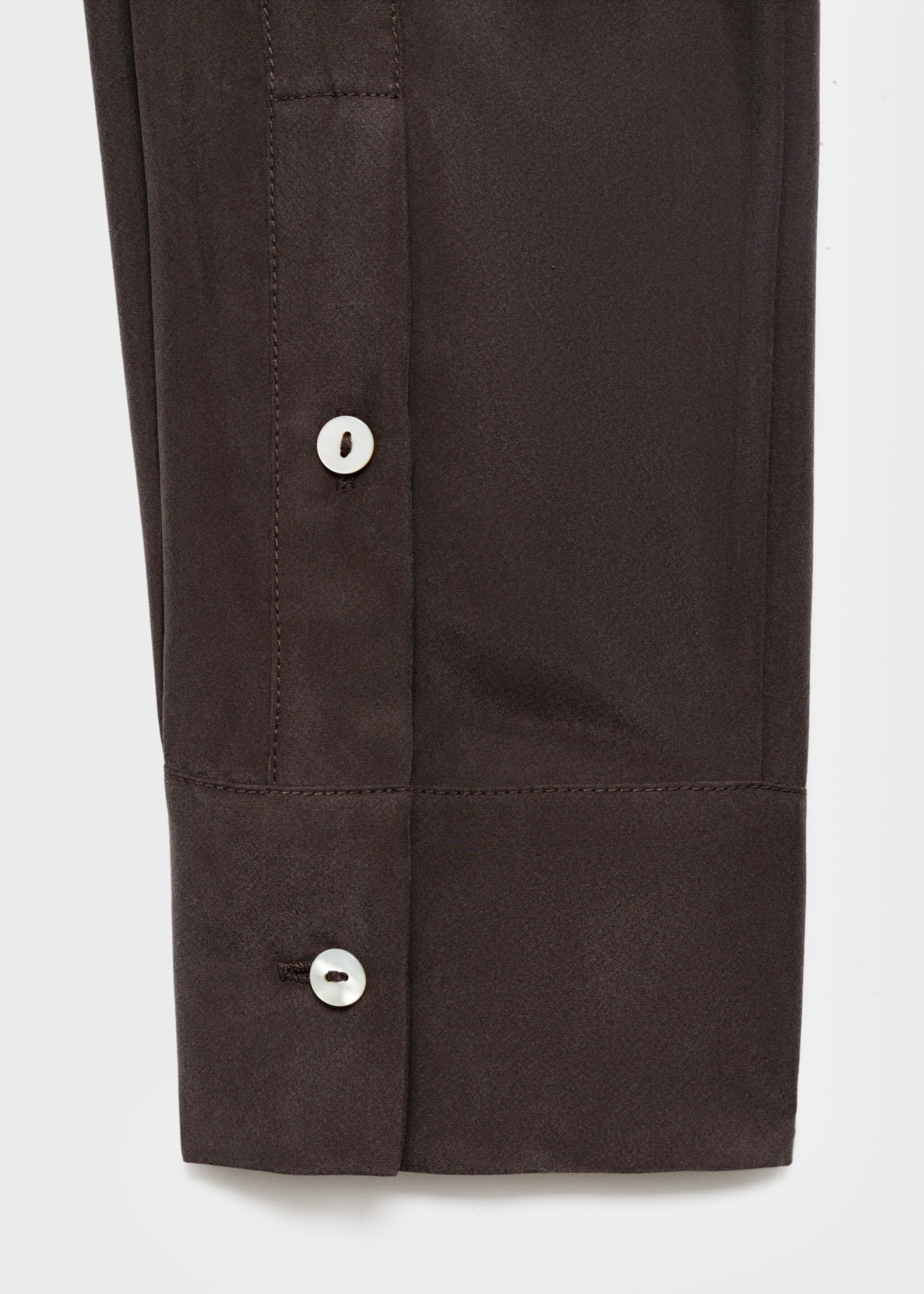 Chemise oversize 100% soie - Détail de l'article 0, Chocolat. Ref: 17036351-00.