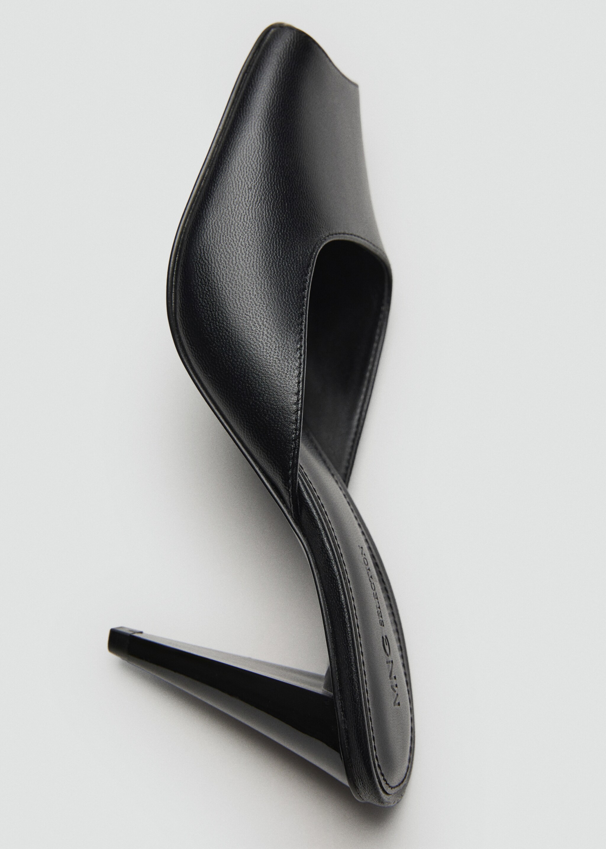 100% leather open-toe shoes - Details of the article 3, Black. Ref: 17036355-00.