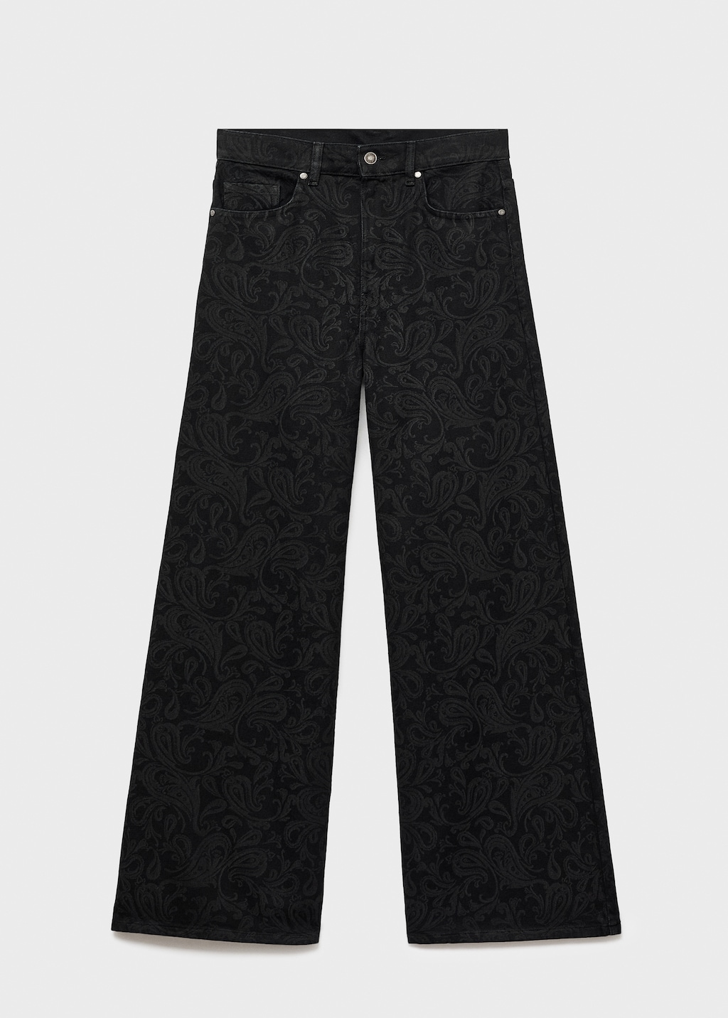 Wide leg paisley-print jeans - image 5