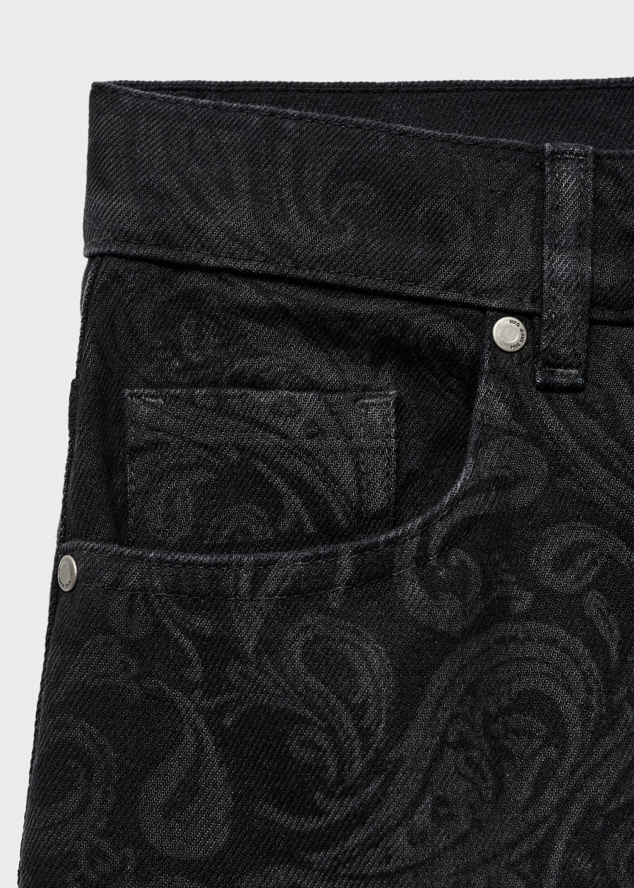 Jeans carmen - Details of the article 0, Black denim. Ref: 17036356-00.