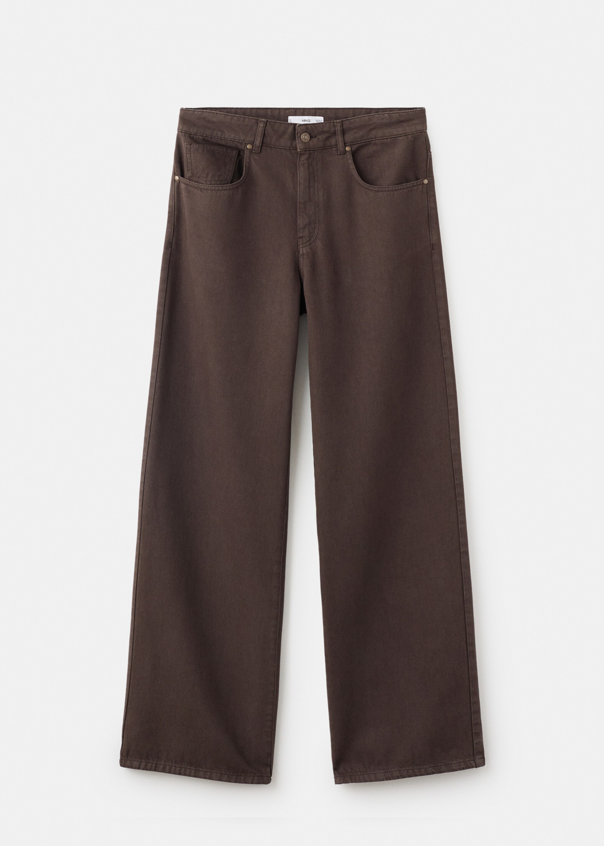 Mid-rise straight jeans - Article without model, Chocolate. Ref: 17036357-00.