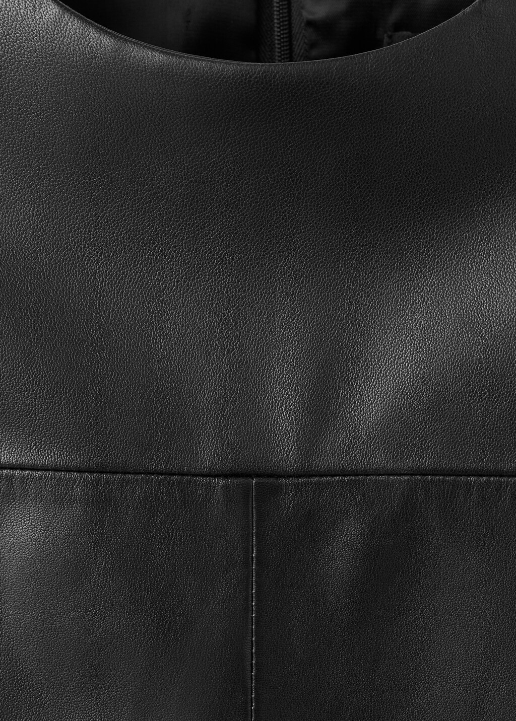 Mango 100% leather oversized t-shirt