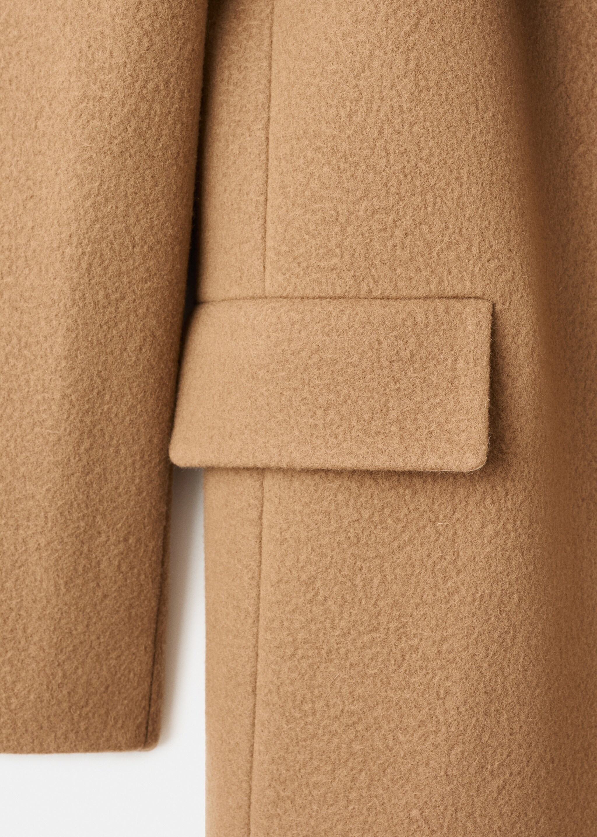 Lapels wool coat - Details of the article 0, Medium Brown. Ref: 17036361-00.