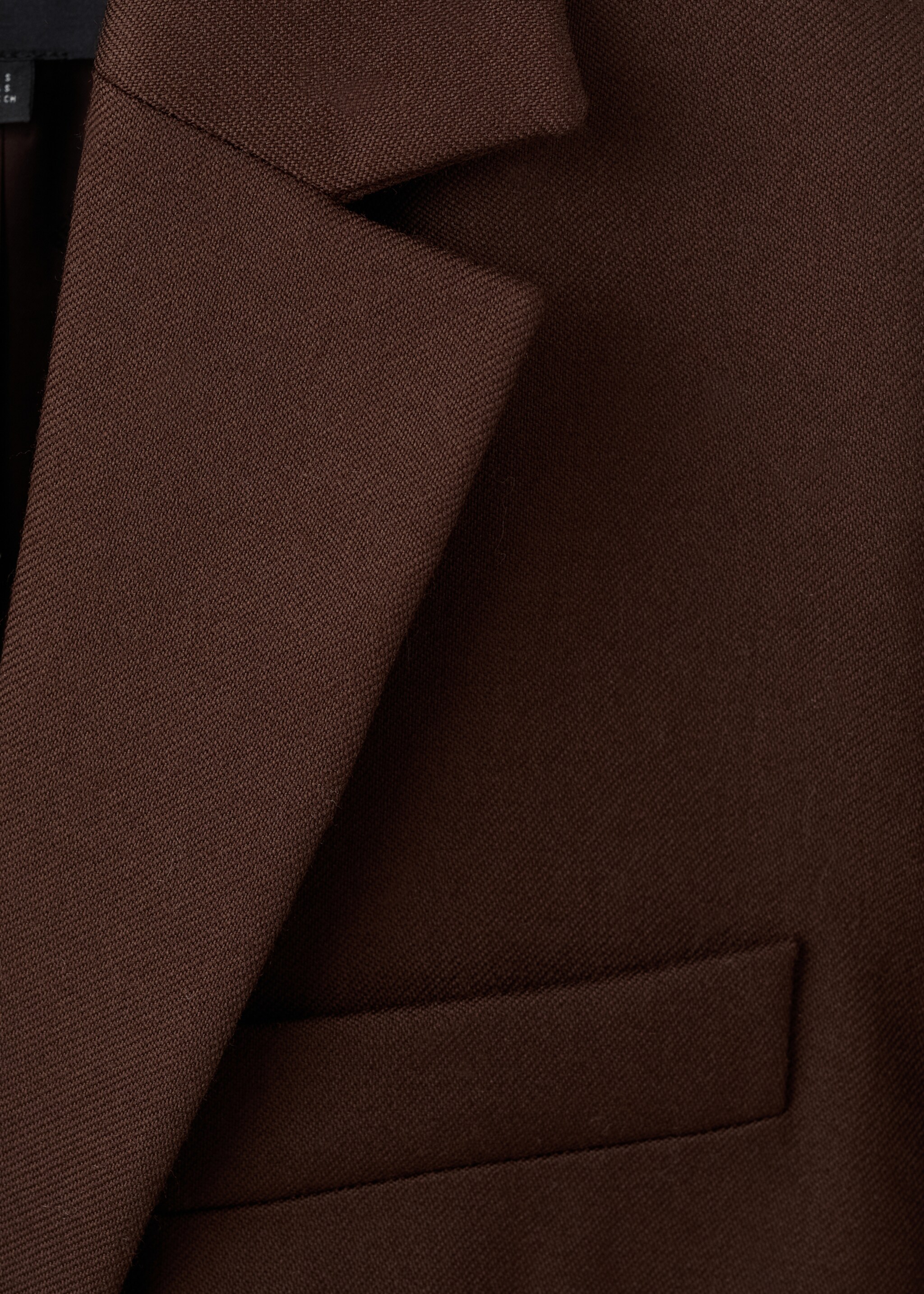 Blazer costume 100 % laine - Détail de l'article 8, Marron. Ref: 17036362-00.