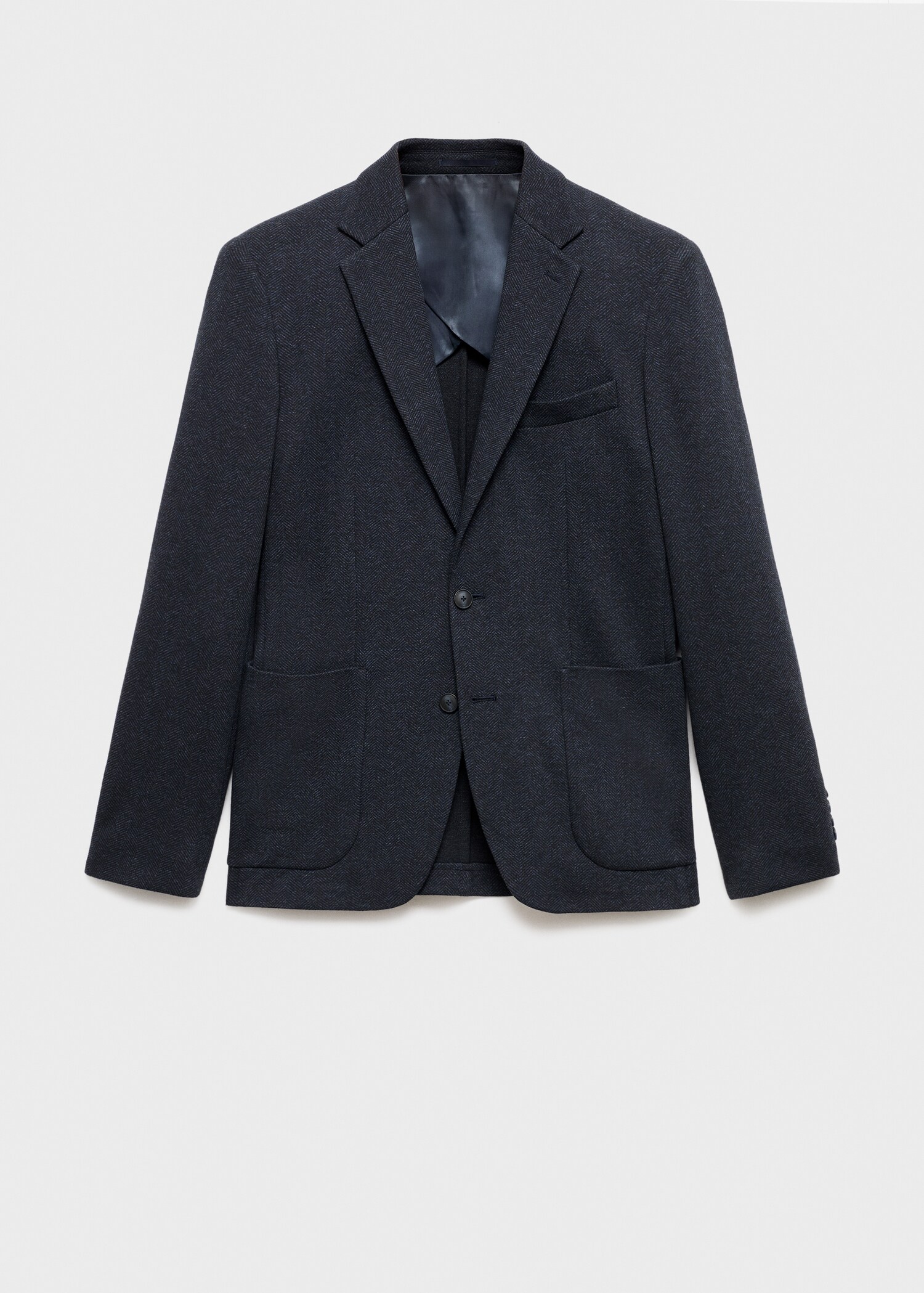 Slim-fit herringbone tailored jacket - Article without model
