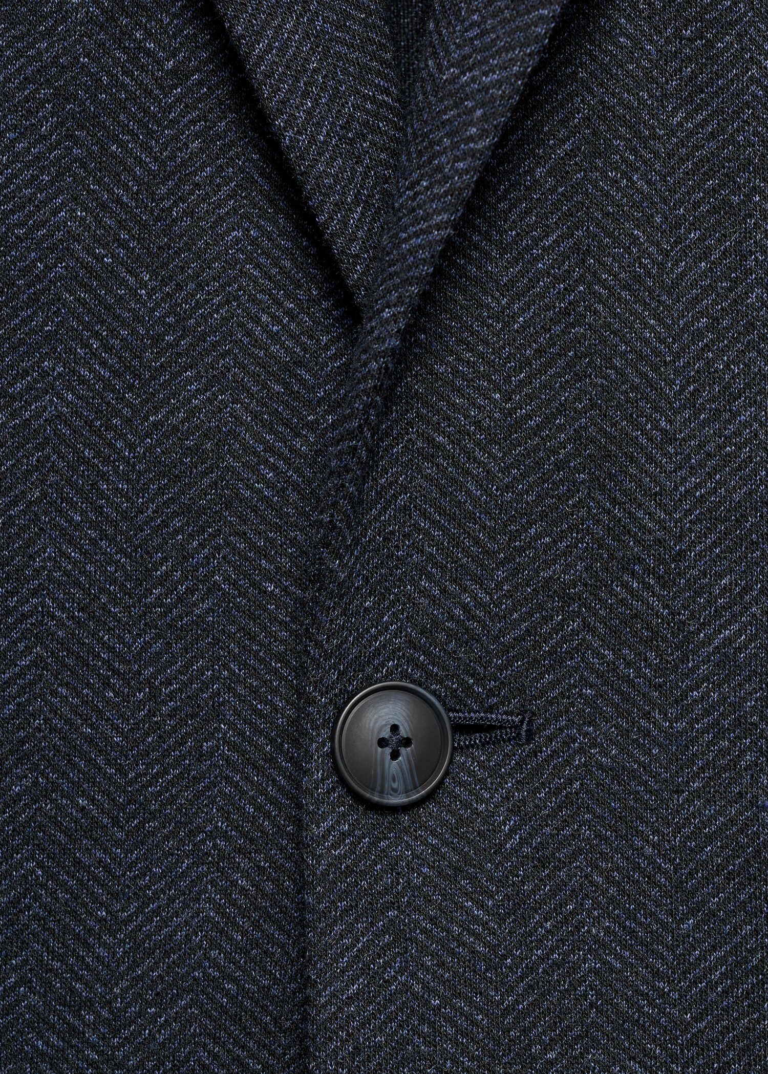 Slim-fit herringbone tailored jacket - Details of the article 0
