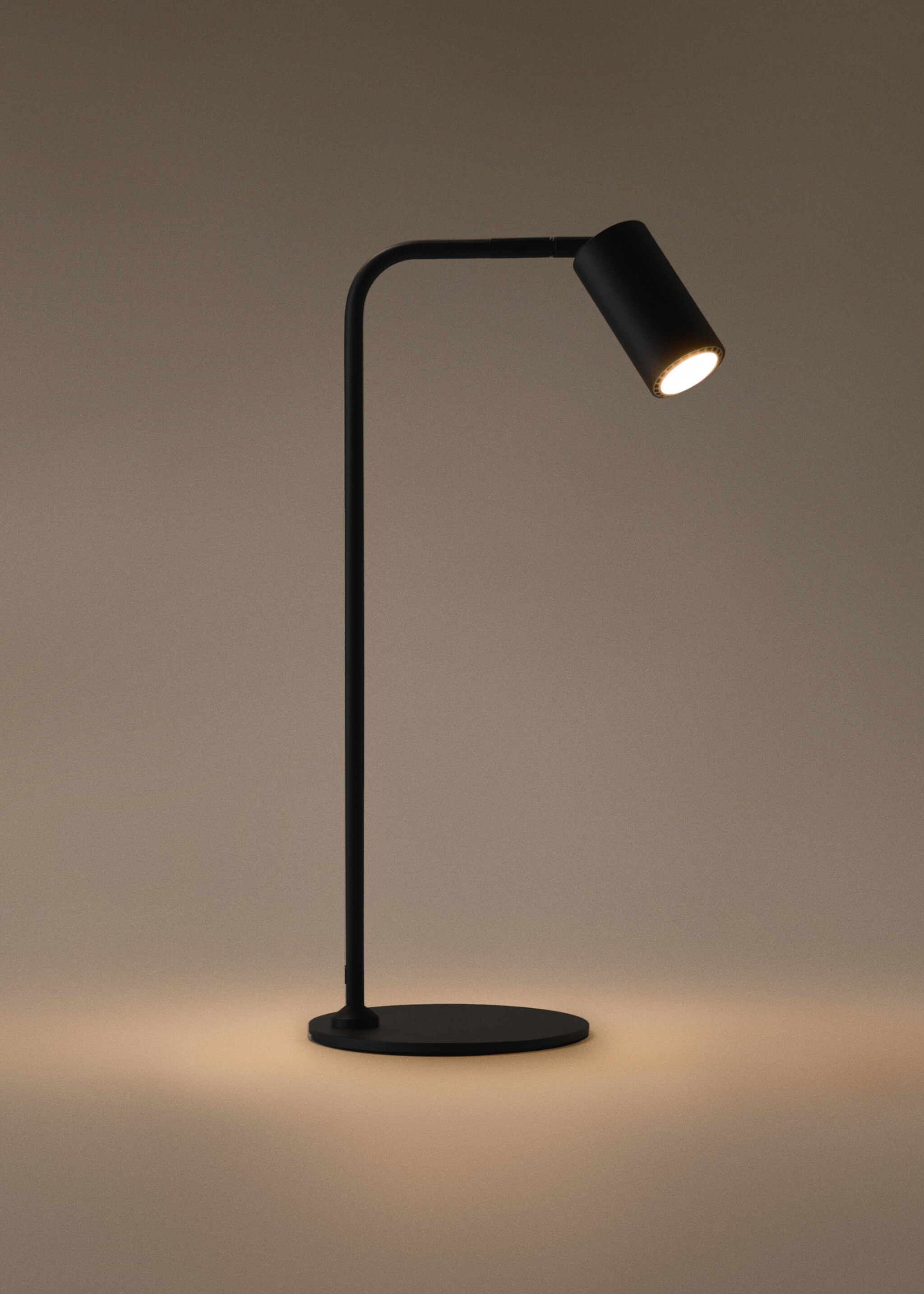 Metal table lamp with spotlight - Details of the article 3, Black. Ref: 17036724-00.