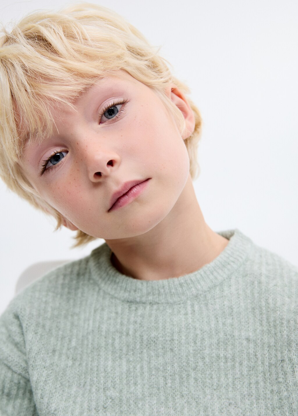 Knitted ribbed sweater