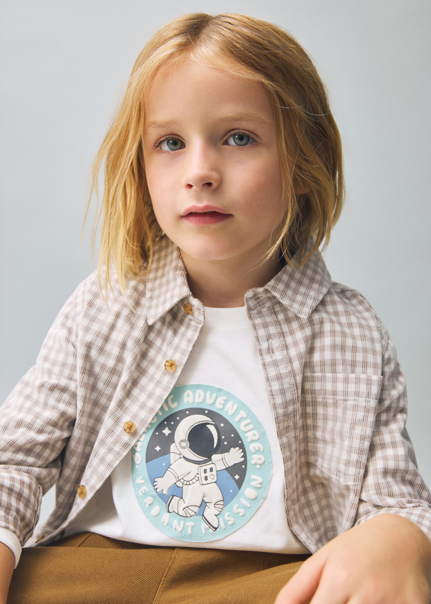 Print textured t-shirt - Details of the article 1