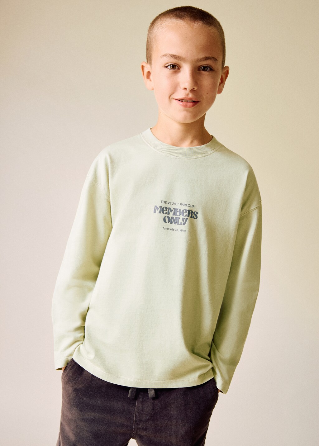 Printed cotton-blend t-shirt