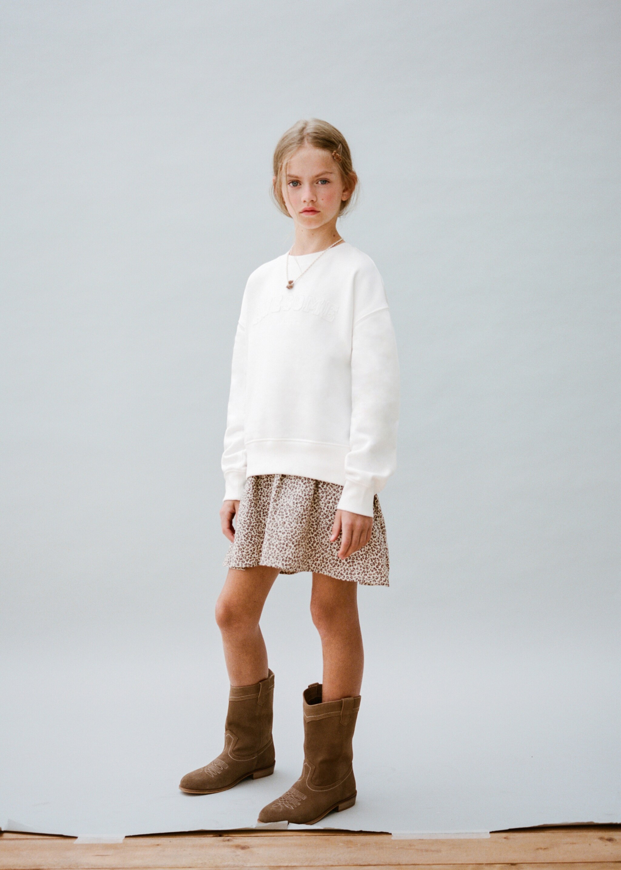 Leopard sweatshirt dress - Details of the article 5, Off White. Ref: 17036730-00.