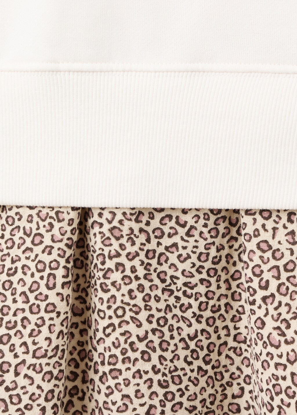 Leopard-print sweatshirt dress