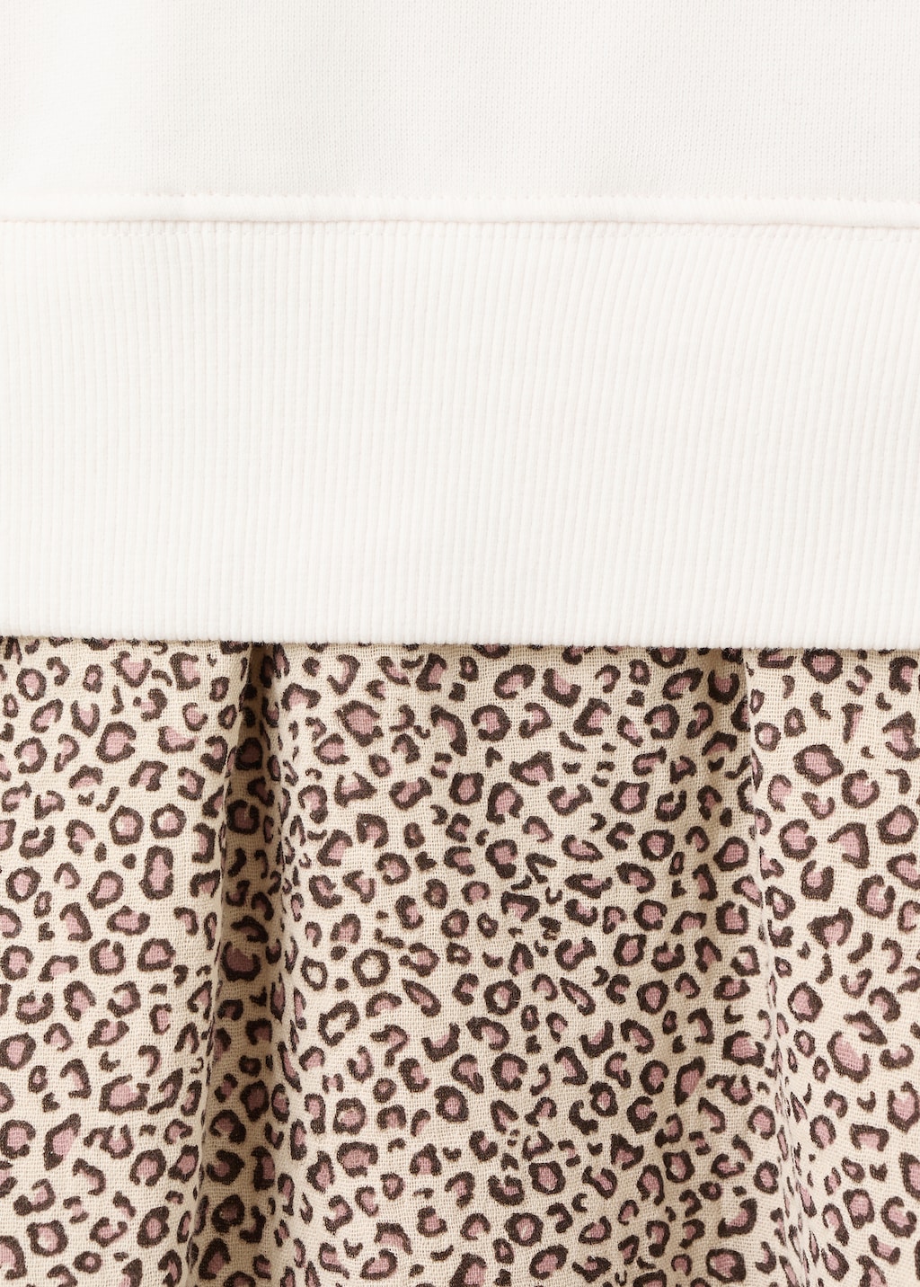 Leopard-print sweatshirt dress