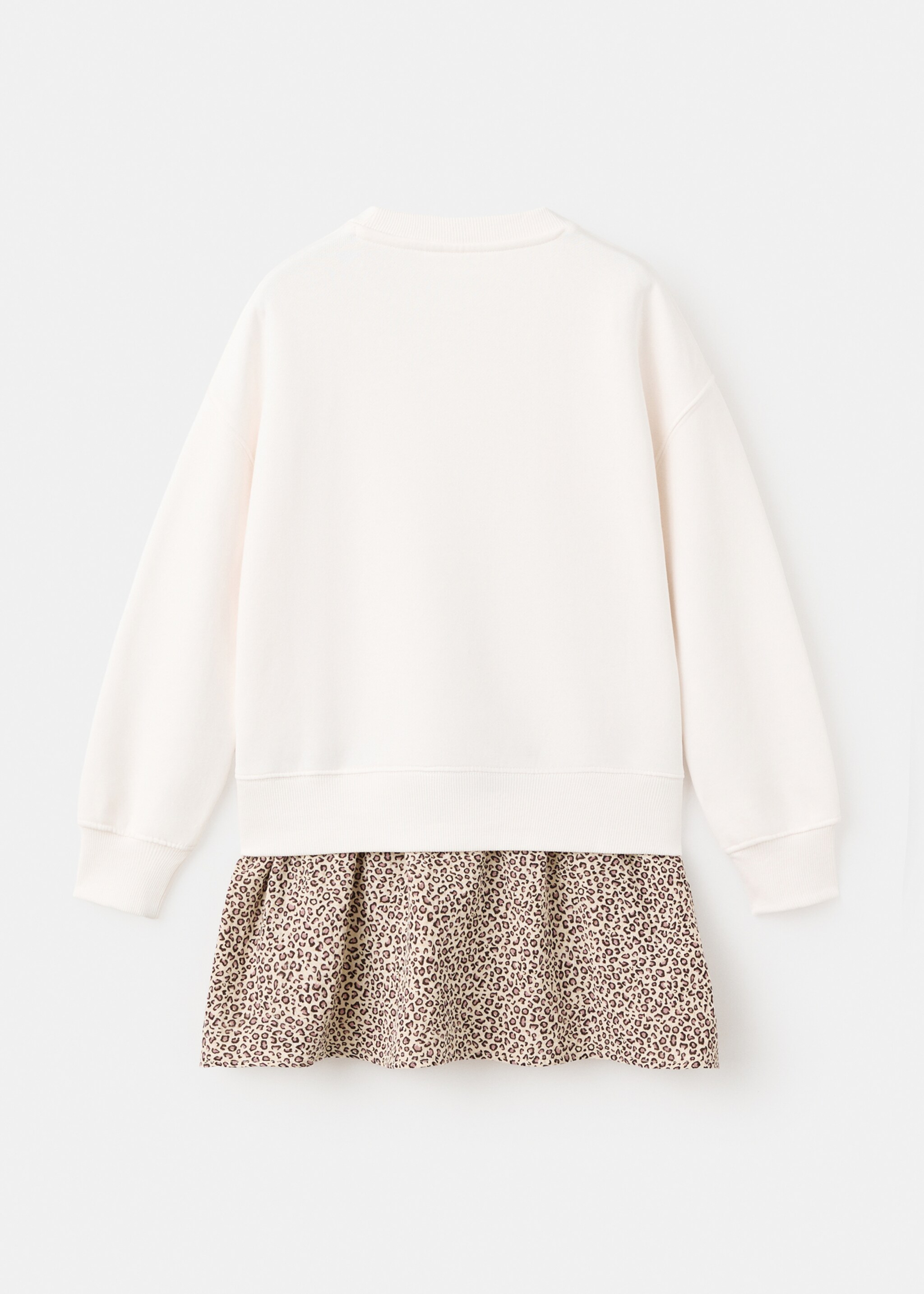 Leopard sweatshirt dress - Reverse of the article, Off White. Ref: 17036730-00.