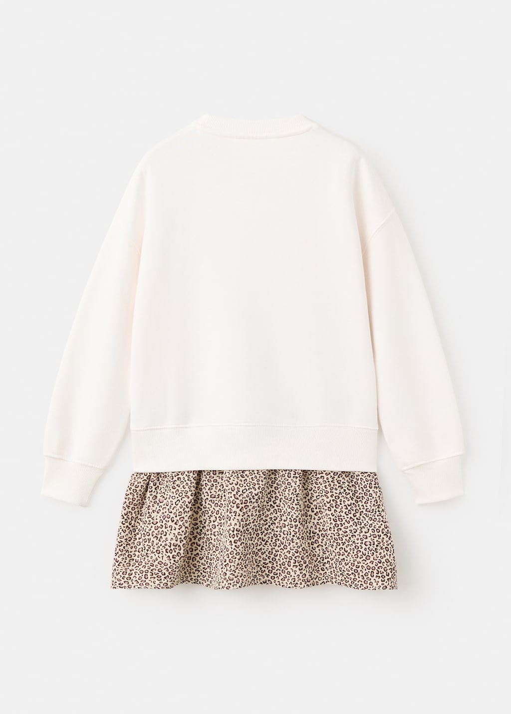 Leopard-print sweatshirt dress