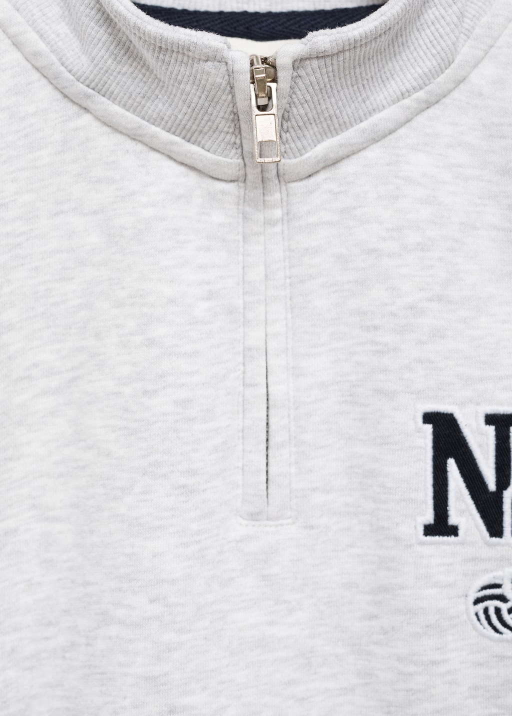 Perkins-neck cotton sweater