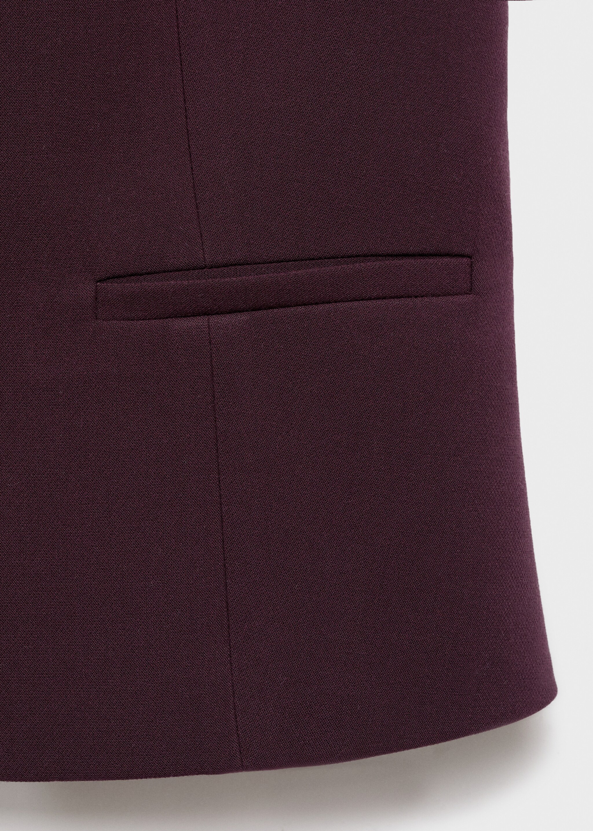 Slim-fit suit waistcoat - Details of the article 0, Plum. Ref: 17036732-00.