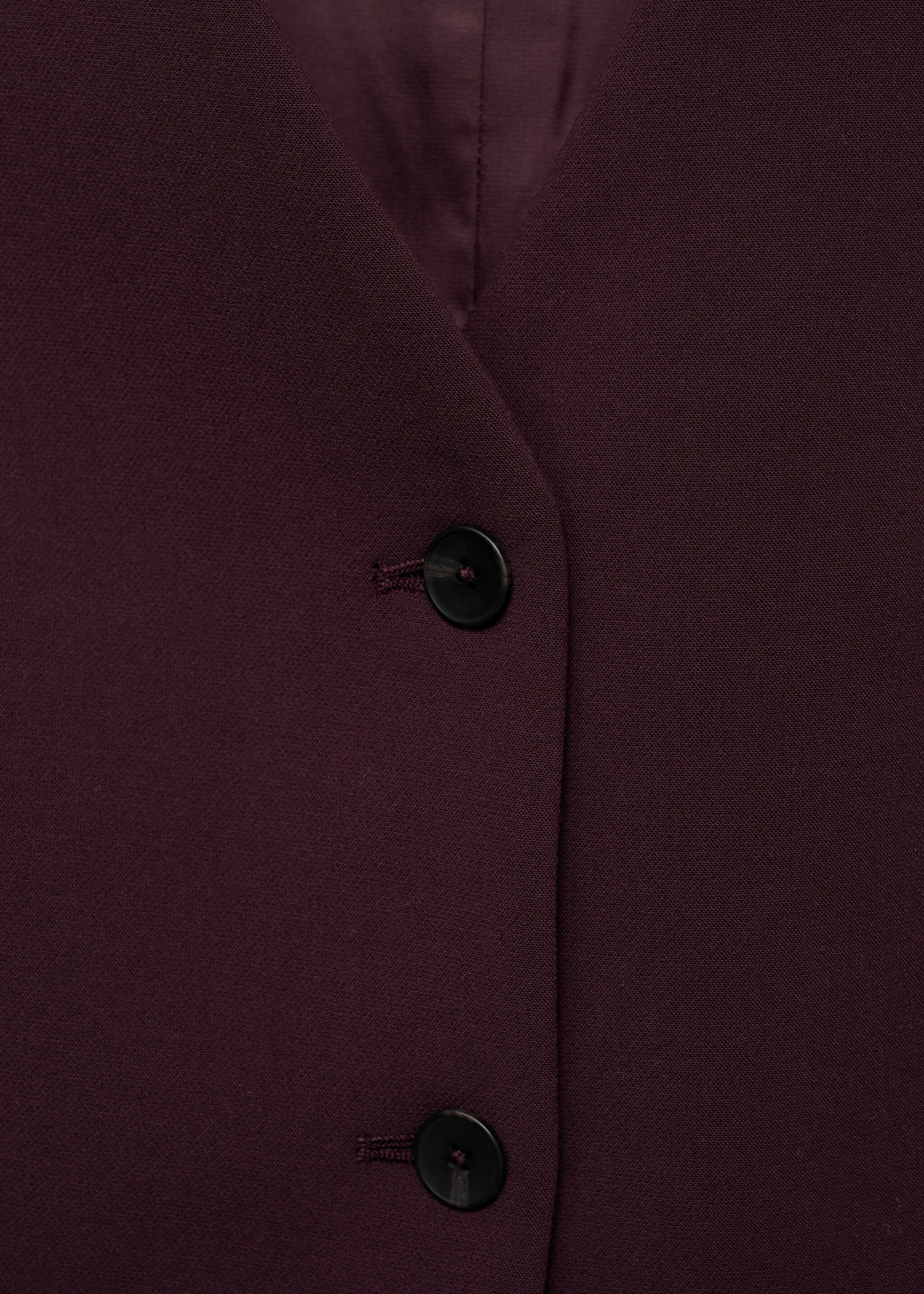 Slim-fit suit waistcoat - Details of the article 8, Plum. Ref: 17036732-00.