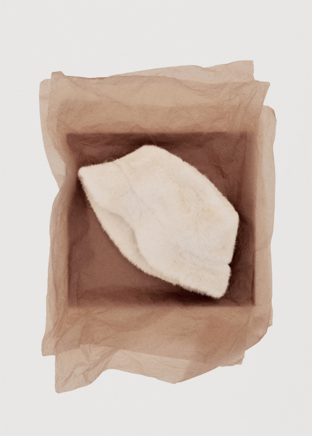 Fur-effect bucket hat