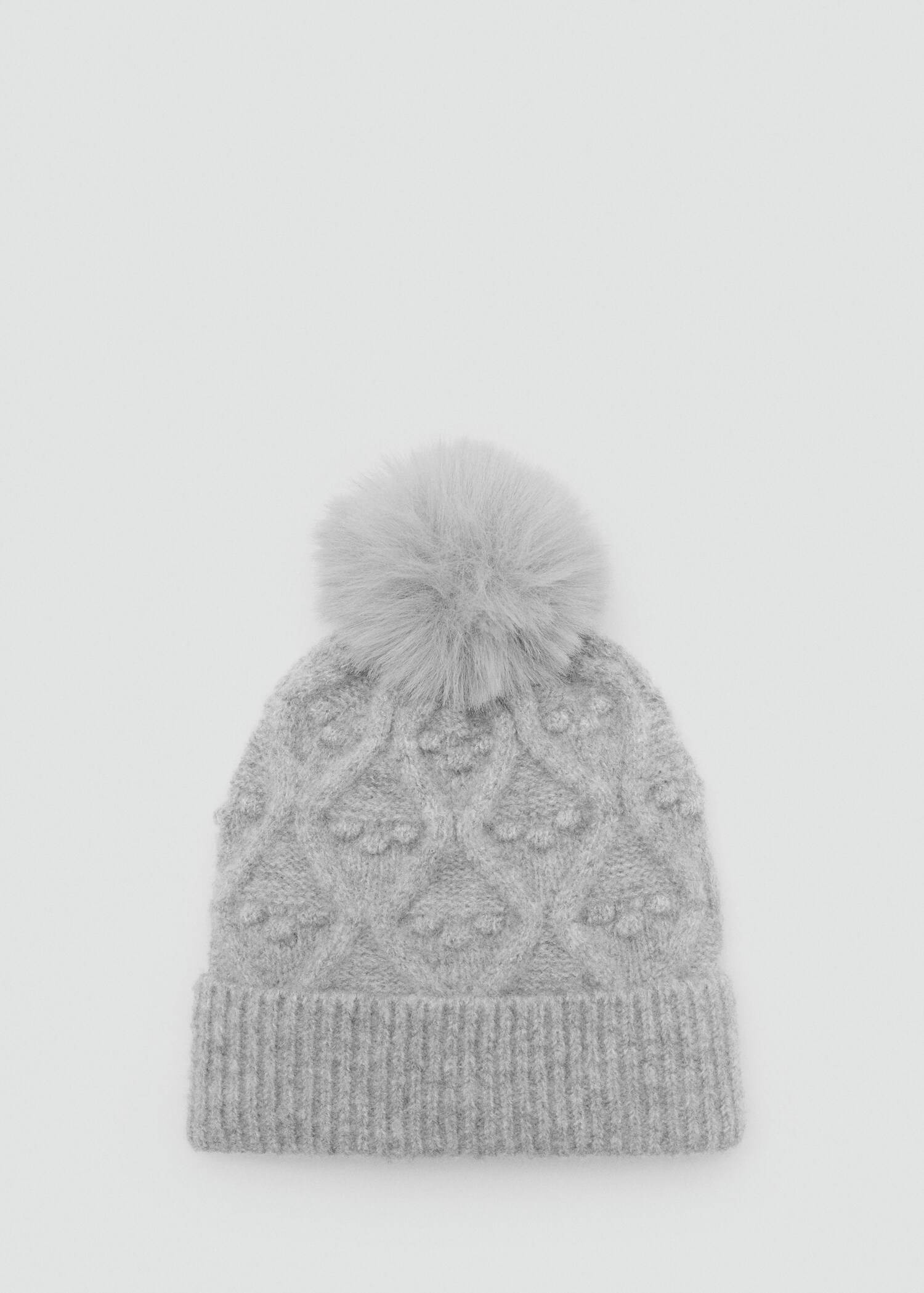 Textured pom-pom hat - Article without model